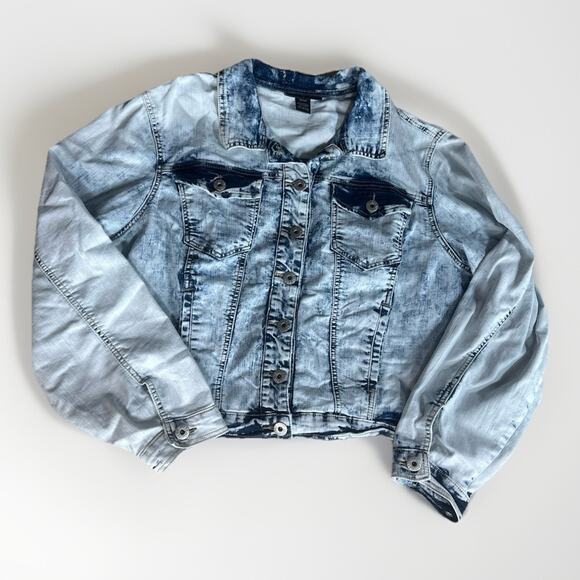 Ashley Stewart Light Acid-Wash Denim Jacket — Women’s Size 22/24 - Picture 1 of 7